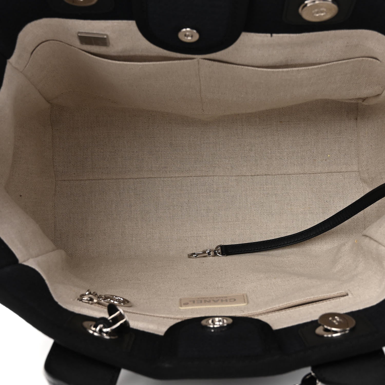 Chanel Mixed Fibers Small Deauville Tote Black 5 of 11