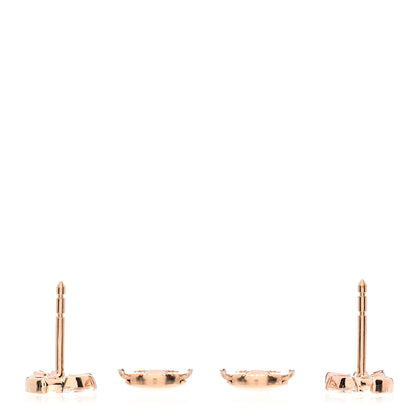 Tiffany 18K Rose Gold Diamond Small Victoria Vine Earrings 3 of 4