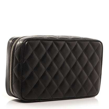 Chanel Lambskin Quilted Jewelry Case Black 3 of 8