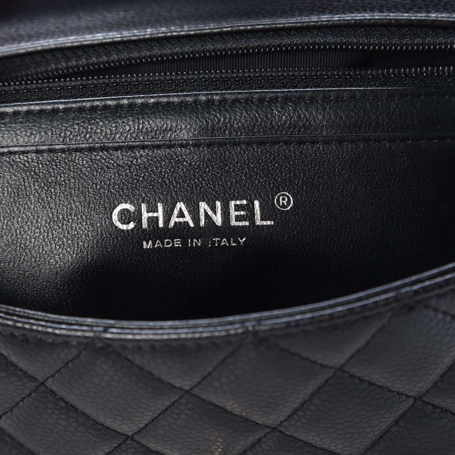 Caviar Quilted Mini Rectangular Flap Black