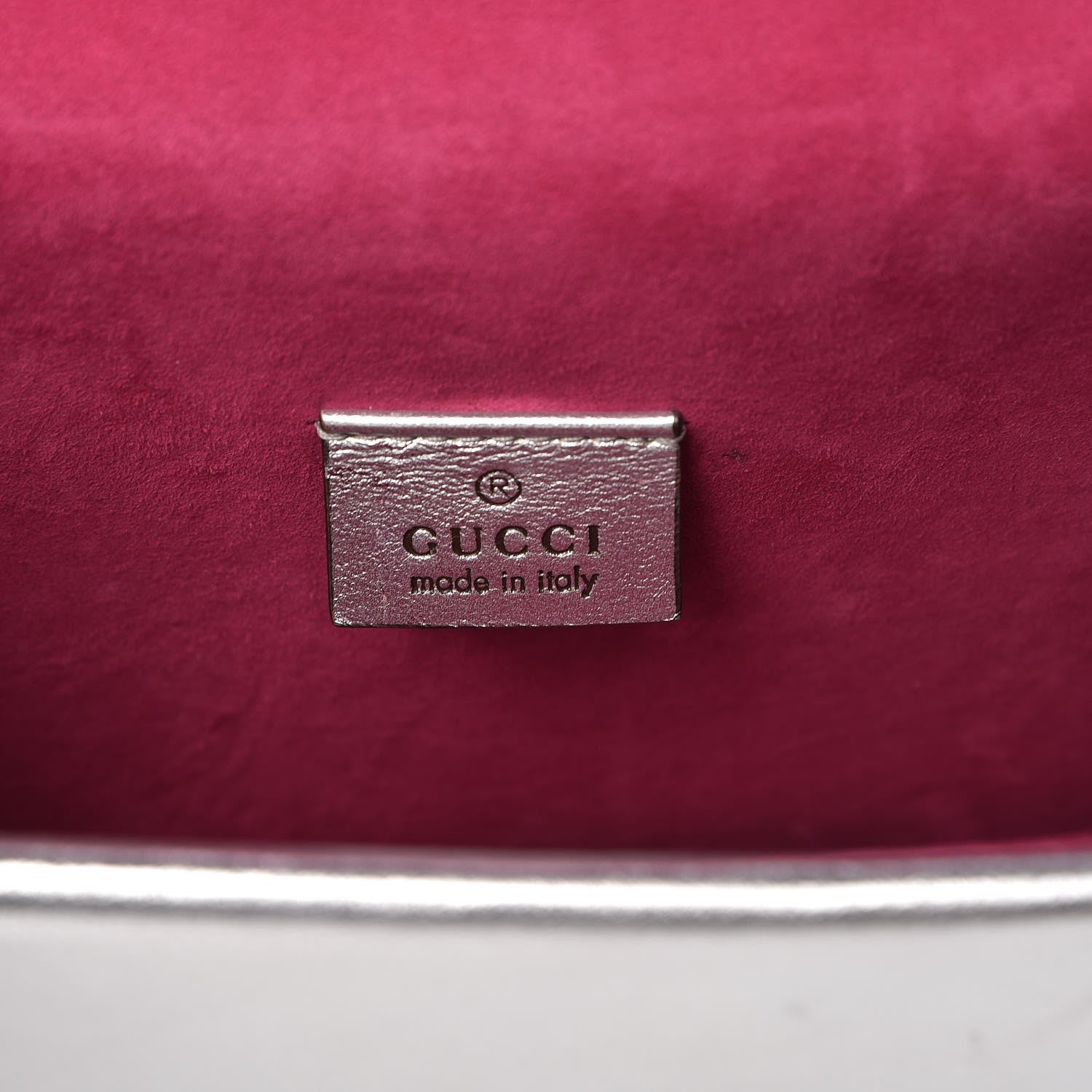 Gucci Metallic Calfskin Crystal Mini Dionysus Shoulder Bag Silver 7 of 11