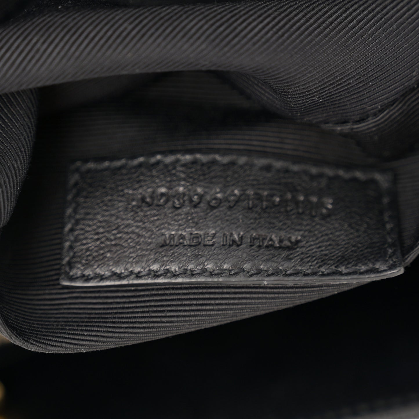Grain De Poudre Matelasse Chevron Monogram Shopping Bag Black