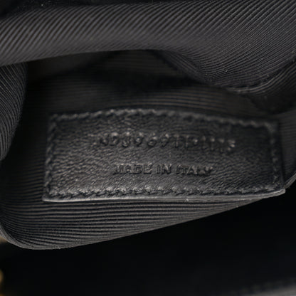 Saint Laurent Grain De Poudre Matelasse Chevron Monogram Shopping Bag Black 8 of 12