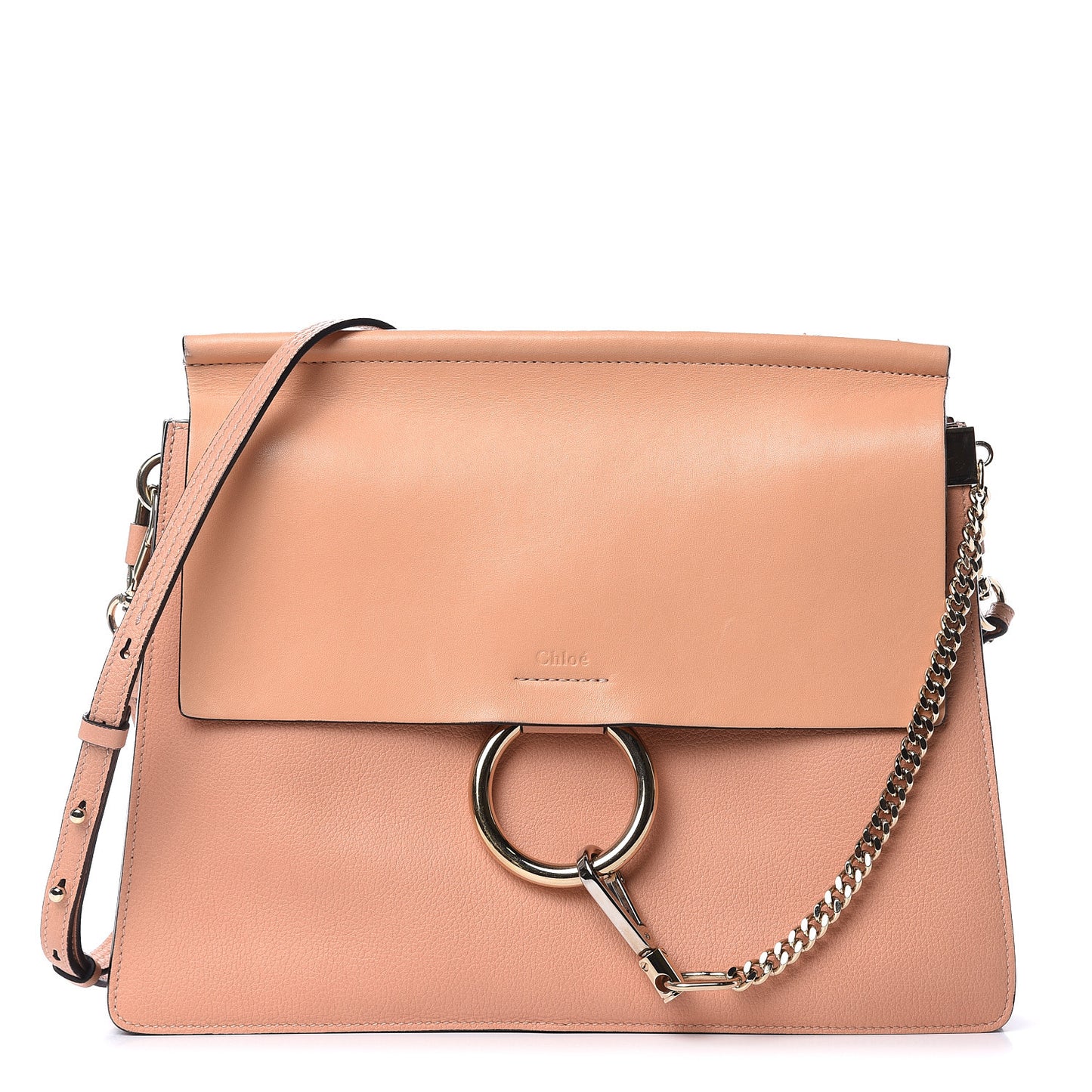 Calfskin Lambskin Medium Faye Shoulder Bag Rose Quartz