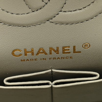 Chanel Lambskin Quilted Small Double Flap Grey 6 of 12