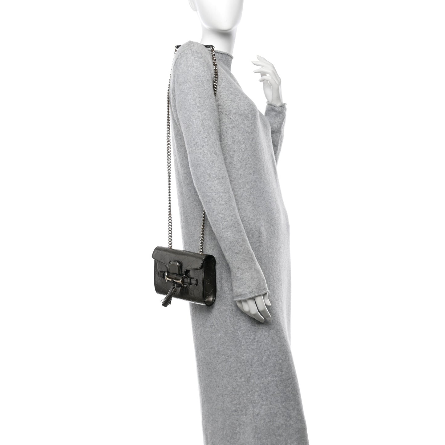 Shine Guccissima Mini Emily Chain Shoulder Bag Sasso