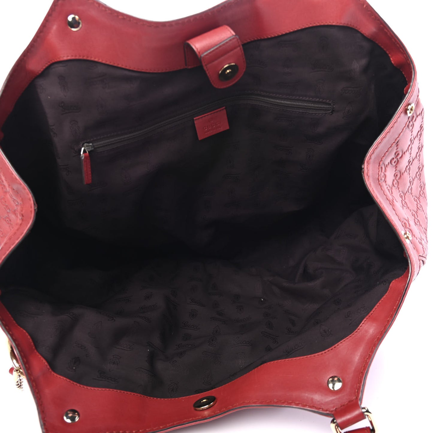 Guccissima Large Sukey Tote Red