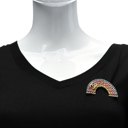 Chanel Lambskin Chain Rainbow CC Brooch Gold Multicolor 2 of 6