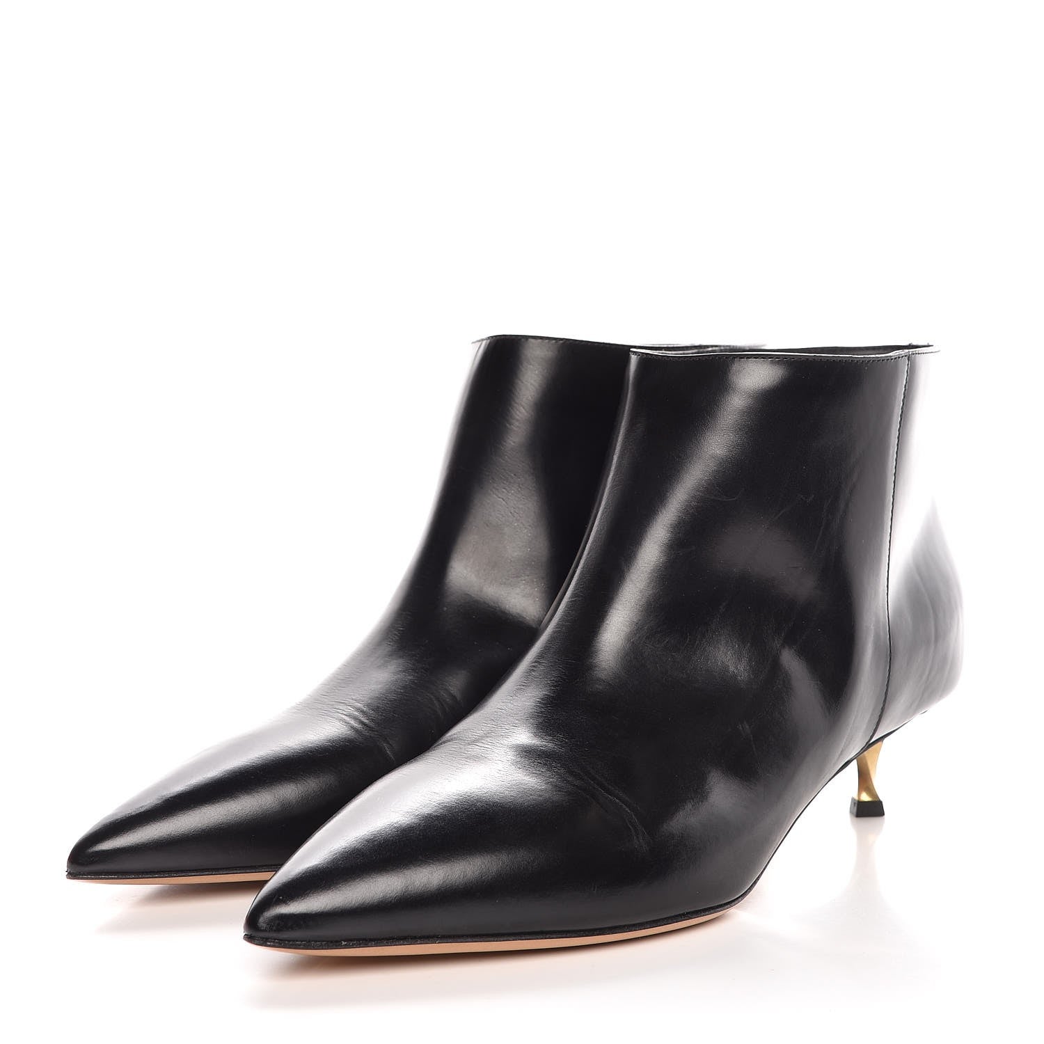 Valentino Garavani Calfskin Pointed Toe Ankle BBoots 40 Black 3 of 10