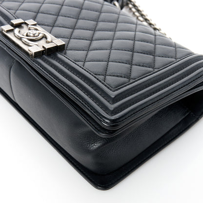 Chanel Lambskin Quilted Medium Boy Flap Black 10 of 10