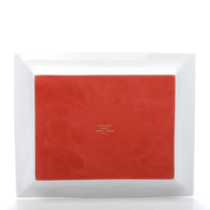 Hermes Porcelain Sellier Change Tray Rouge Or 3 of 5