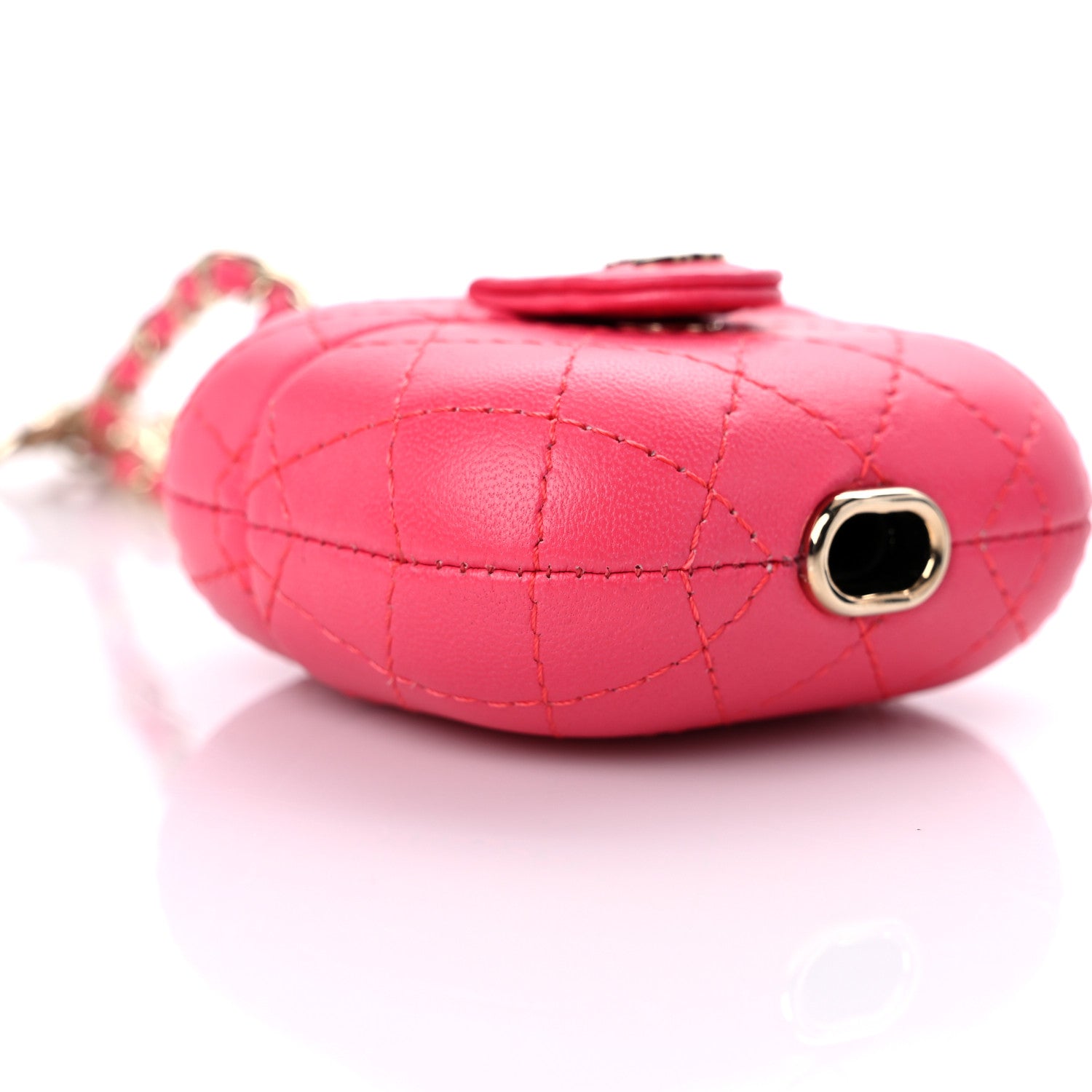 Chanel Lambskin Quilted Airpods Pro Case With Chain Pink 4 of 9