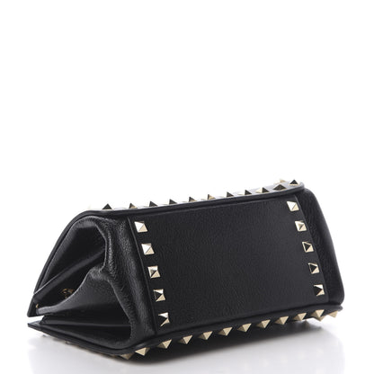 Valentino Garavani Calfskin Rockstud Mini Chain Shoulder Bag Black 5 of 10