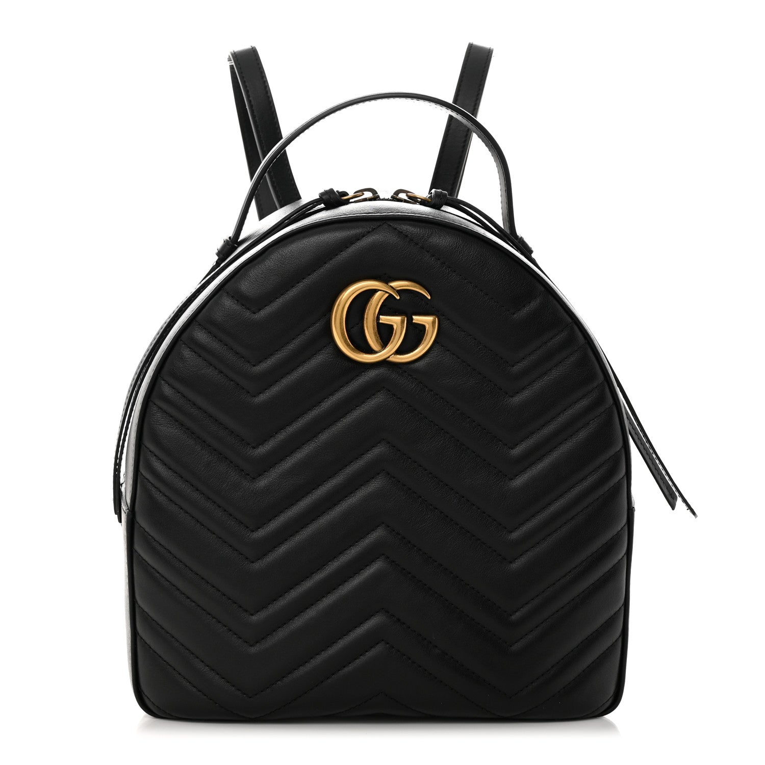 Gucci Calfskin Matelasse GG Marmont Backpack Black 1 of 16