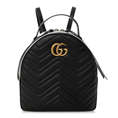 Gucci Calfskin Matelasse GG Marmont Backpack Black 1 of 16