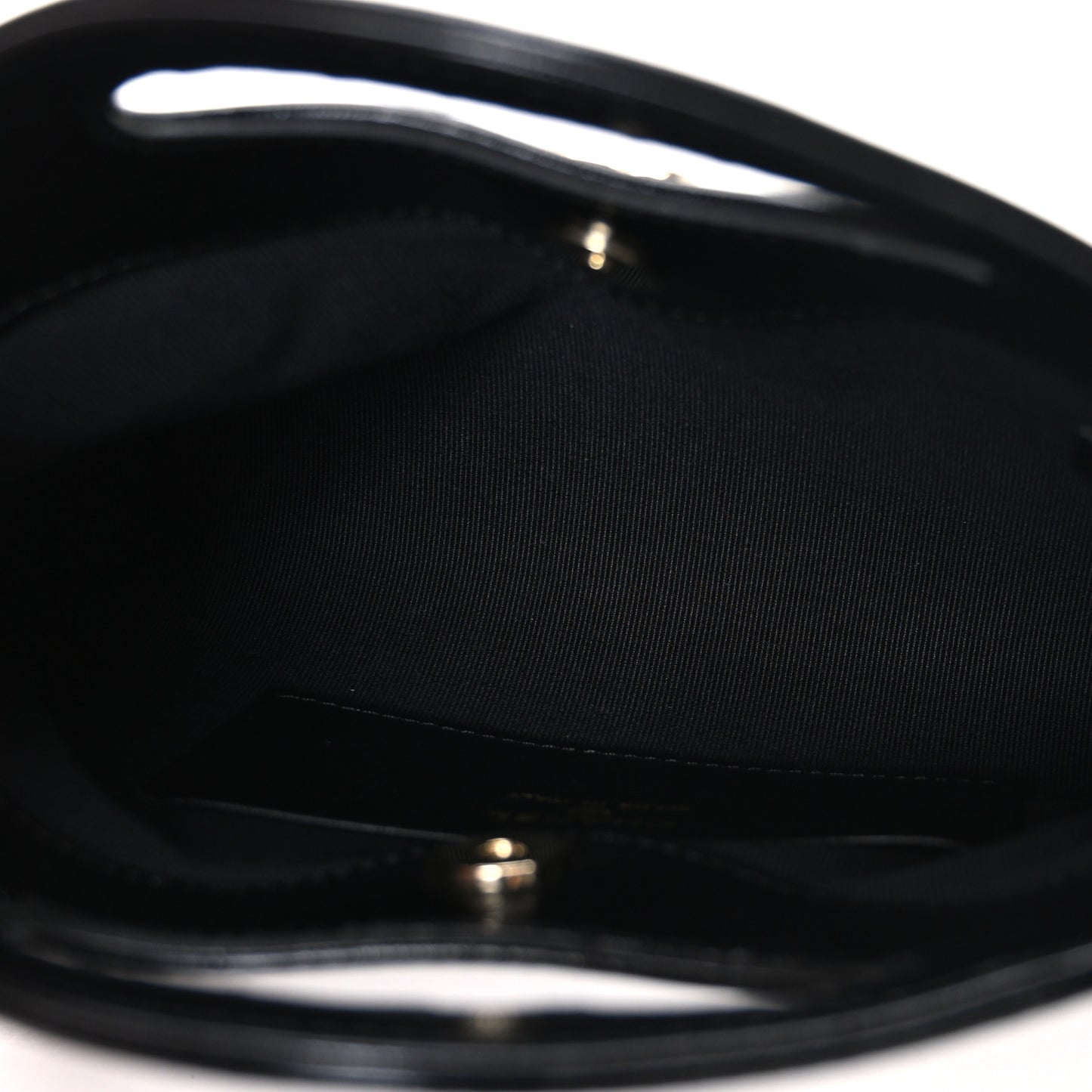 Shiny Crumpled Calfskin Quilted Nano 31 Shopping Bag Black