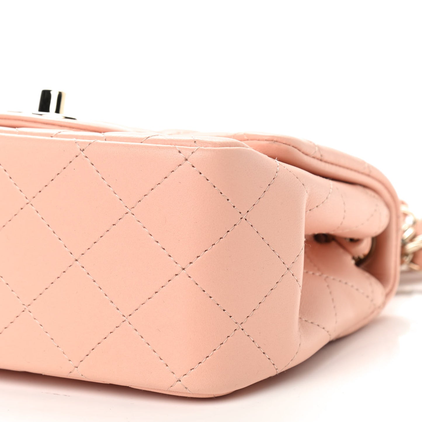 Lambskin Quilted Mini Square Flap Pink