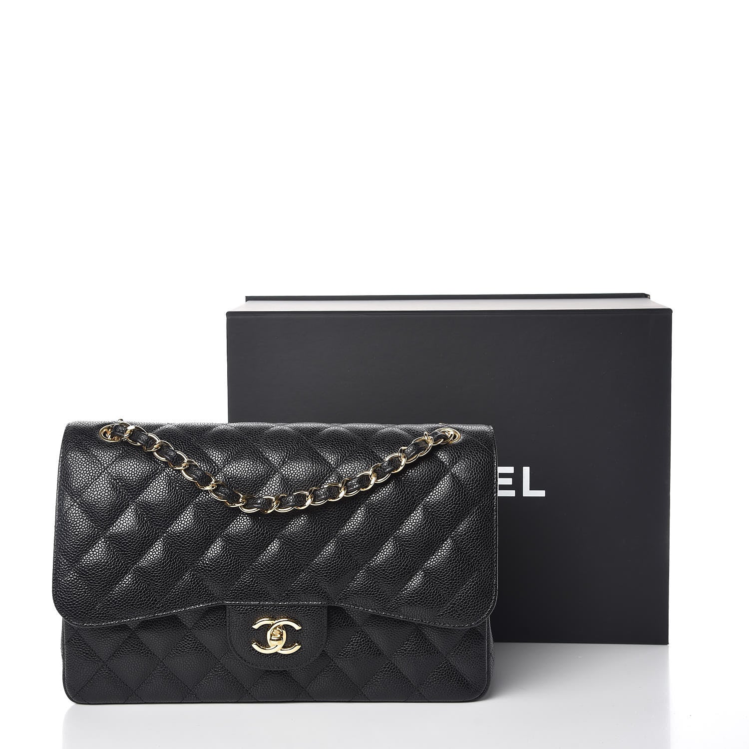 Chanel Caviar Quilted Jumbo Double Flap Black 11 of 11