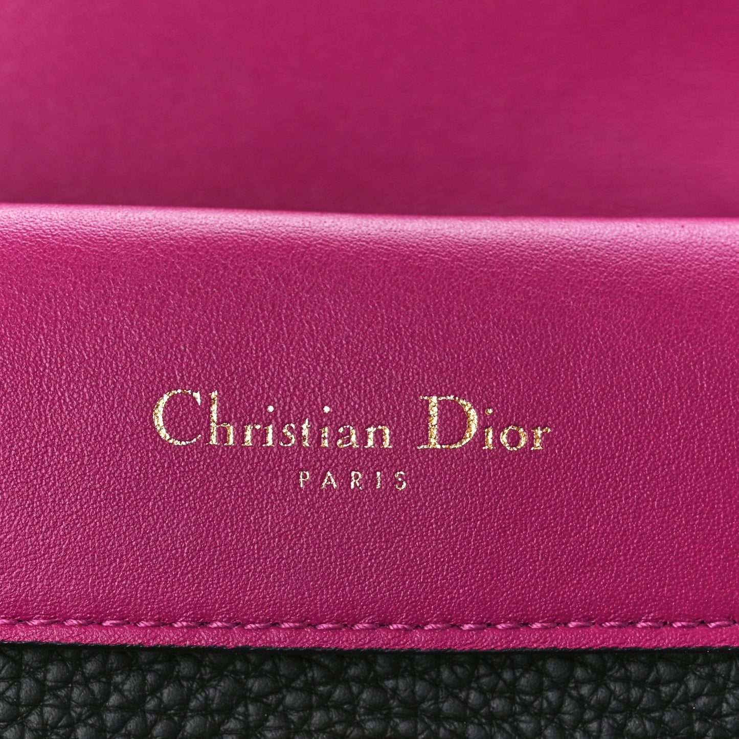 Bullcalf Mini Be Dior Flap Black Fraise