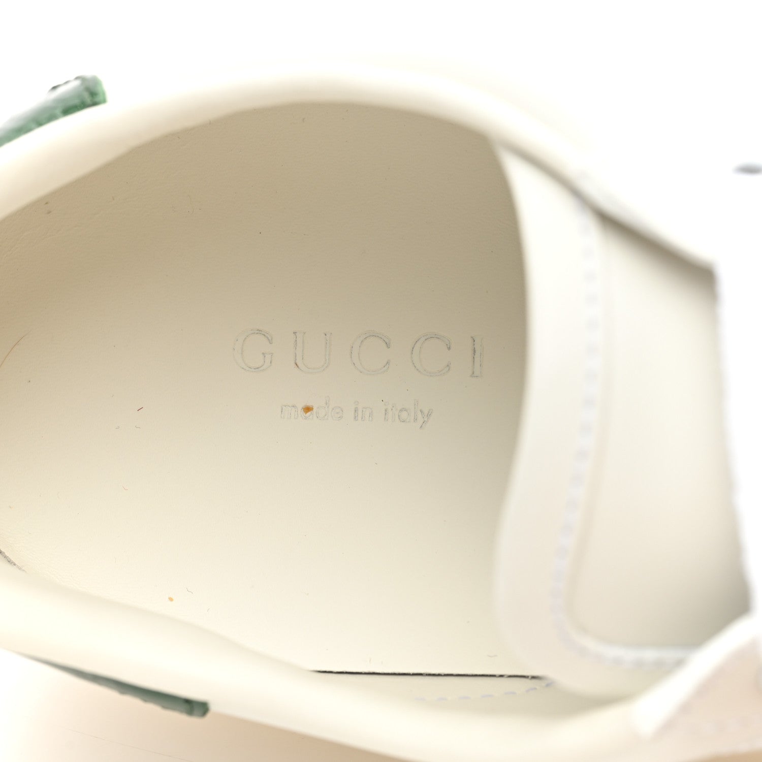 Gucci Calfskin Crocodile Web Womens Ace Sneakers 39.5 White Green 7 of 8