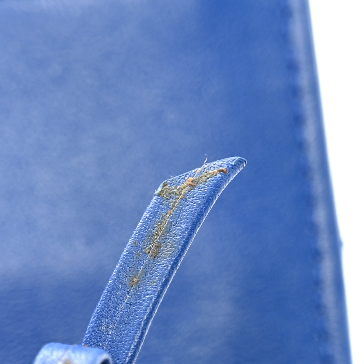 Patent Quilted Wallet On Chain WOC Dark Blue