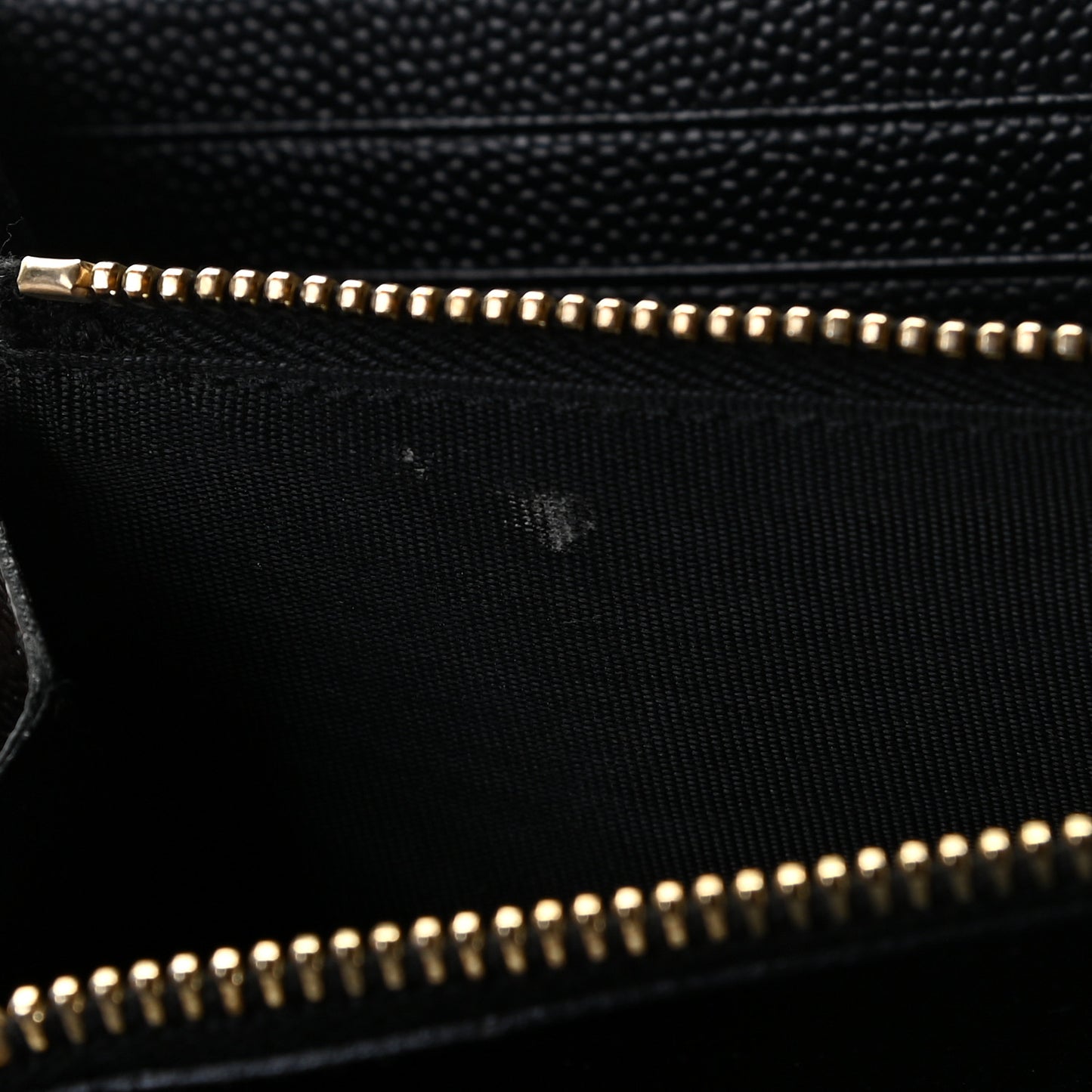 Grain De Poudre Matelasse Chevron Monogram Zip Around Wallet Black