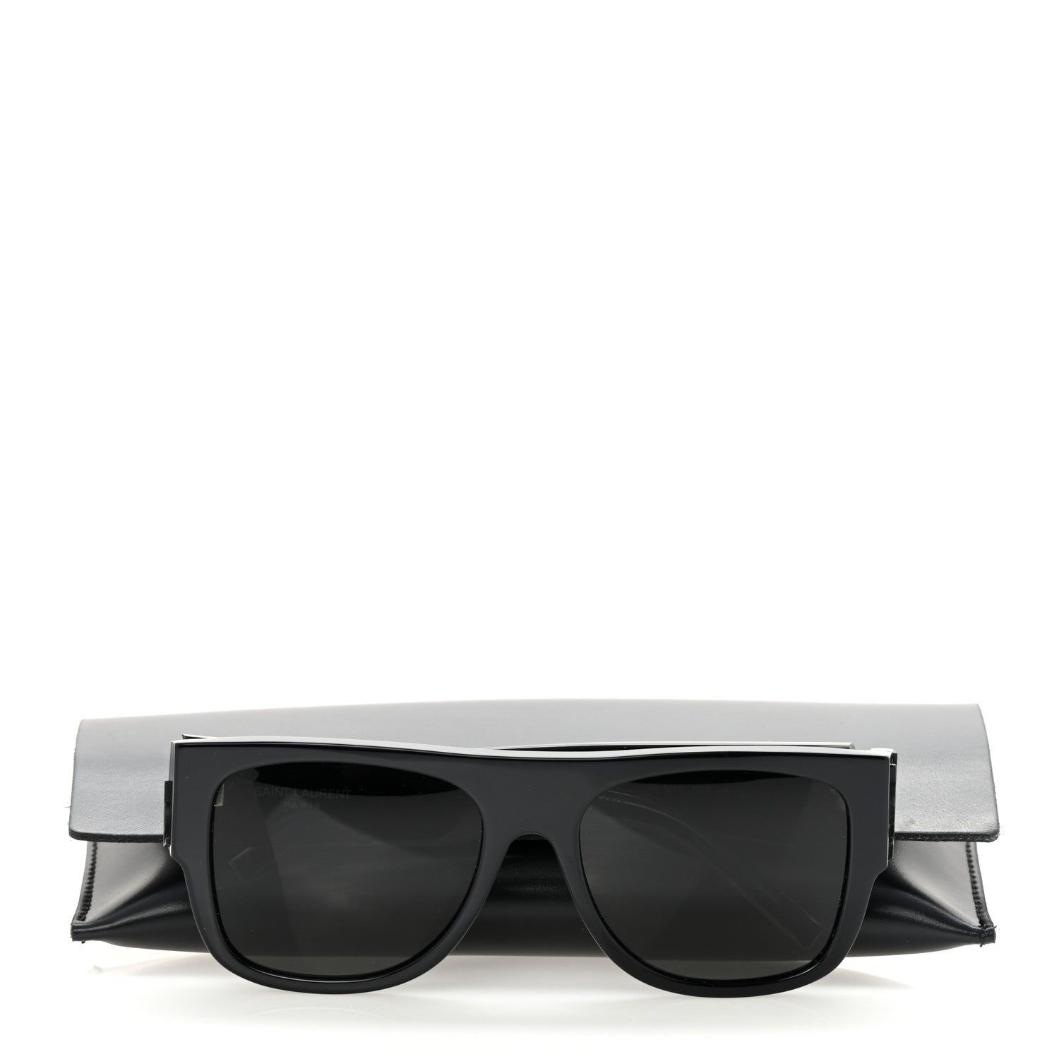 Saint Laurent Acetate Square Sunglasses SL M16 Black 8 of 8