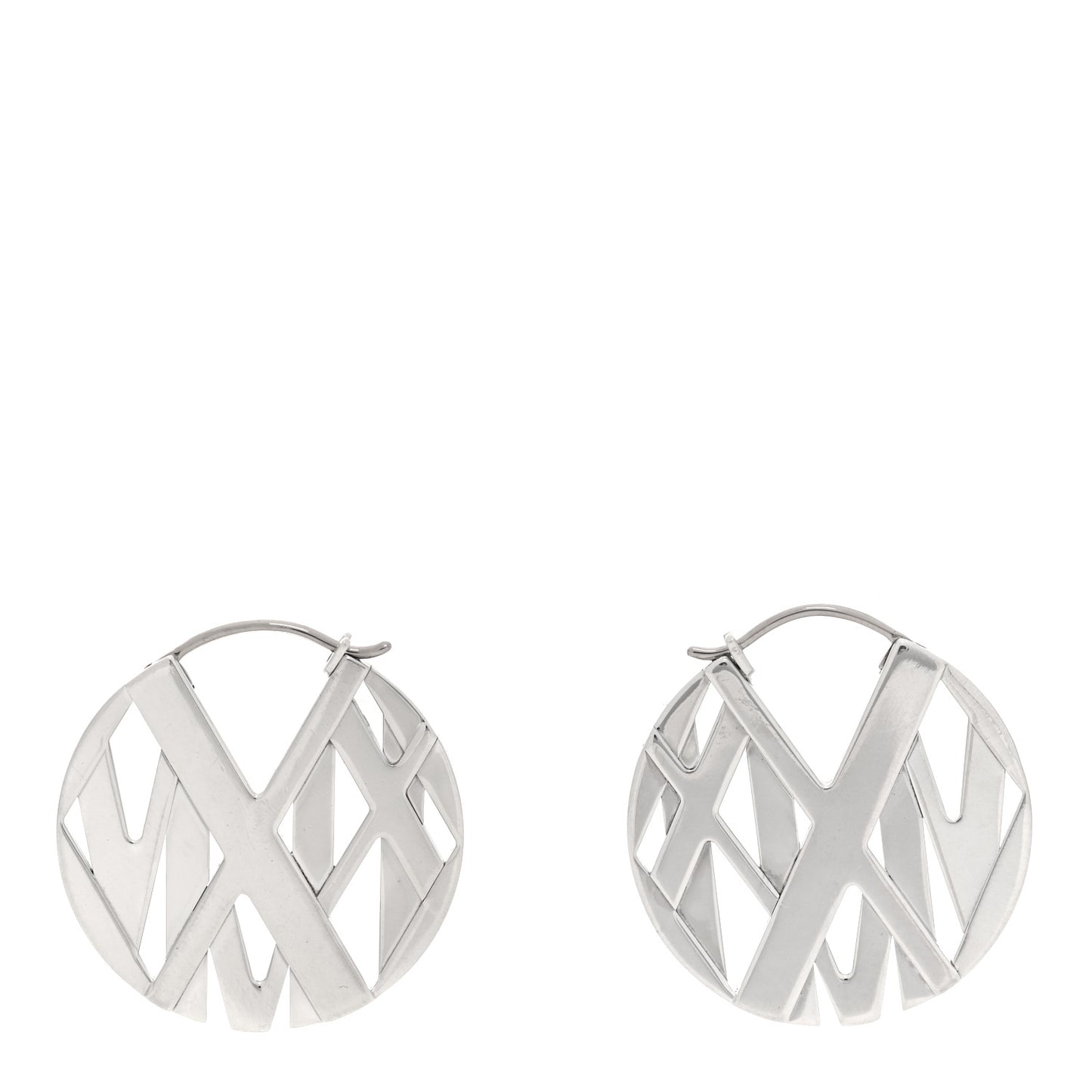 Sterling Silver Round Atlas Earrings