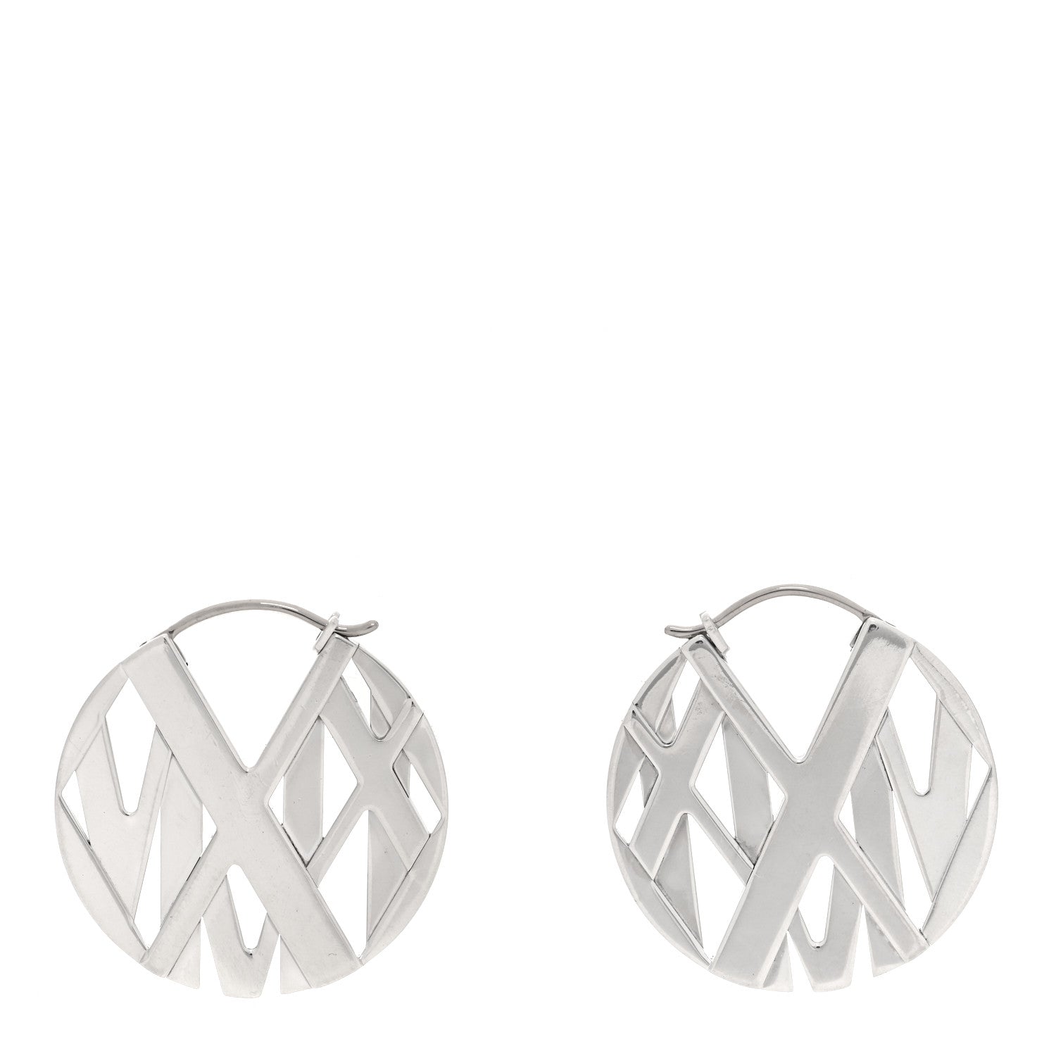 Tiffany Sterling Silver Round Atlas Earrings 1 of 4
