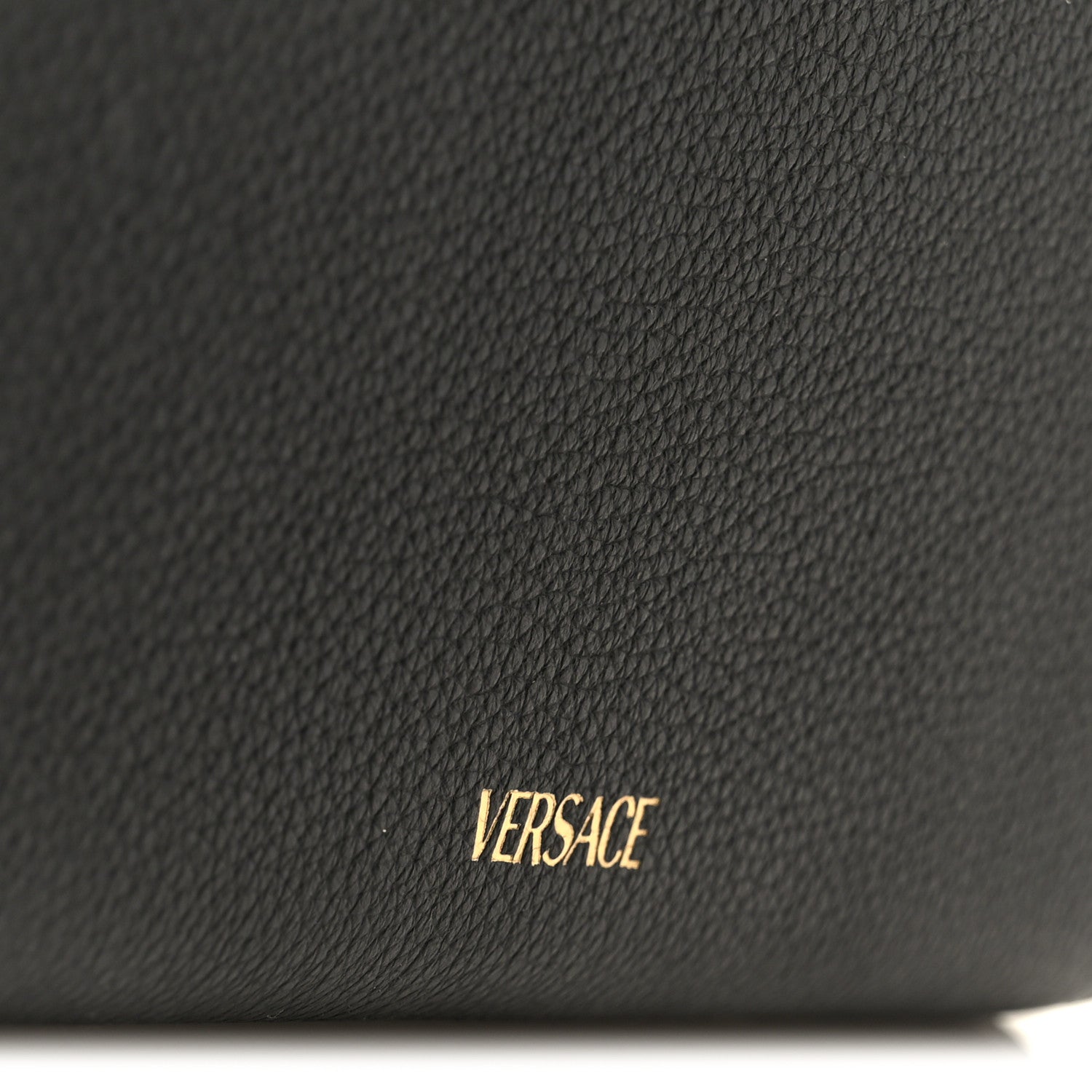 Versace Grained Calfskin Virtus Zip Around Wallet Black 7 of 9