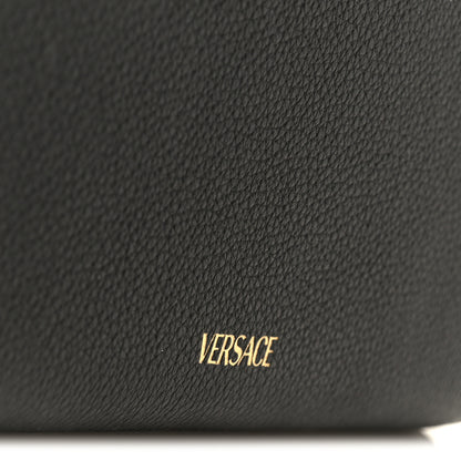 Versace Grained Calfskin Virtus Zip Around Wallet Black 7 of 9