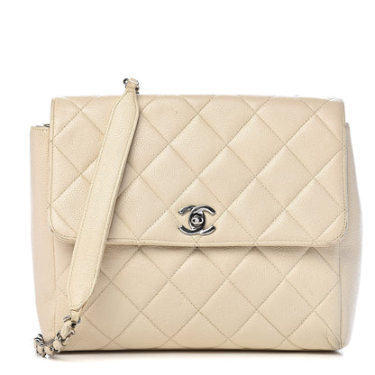 Chanel Caviar Quilted Small Single Flap Light Beige 1 of 21