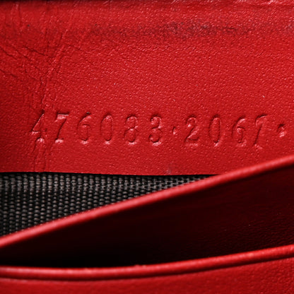 Gucci Calfskin Sylvie Zip Around Wallet Hibiscus Red 7 of 8