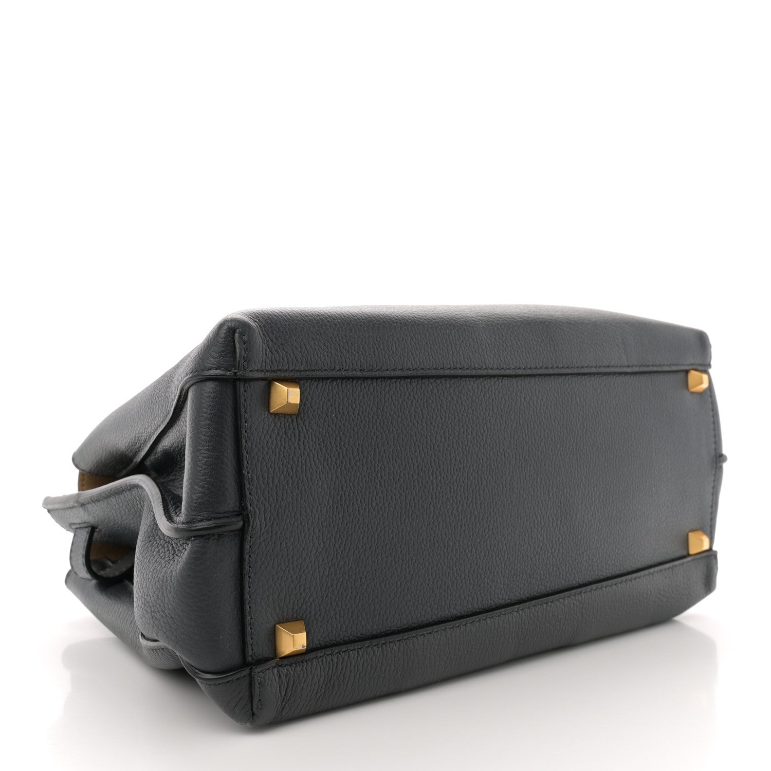 MCM Grained Calfskin Medium Milla Tote Phantom Grey 4 of 12