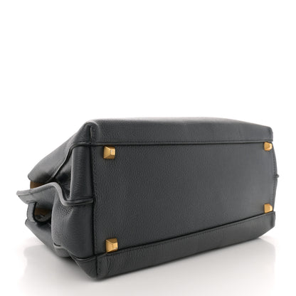 MCM Grained Calfskin Medium Milla Tote Phantom Grey 4 of 12
