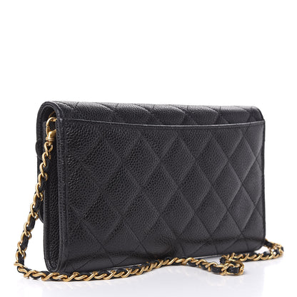 Chanel Caviar Quilted Wallet on Removable Chain Black 3 of 12