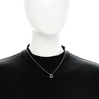 Tiffany Sterling Silver 11mm Elsa Peretti Open Heart Pendant Necklace 2 of 6