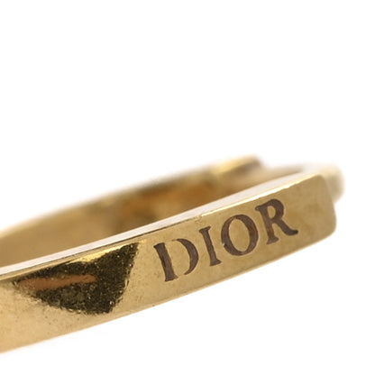 Christian Dior Metal CD Earrings Aged Gold 4 of 5