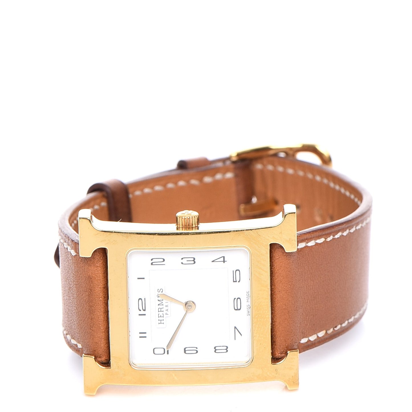 Stainless Steel Barenia 26mm Heure H Hour Quartz Watch Fauve