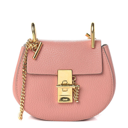 Chloe Grained Lambskin Micro Drew Shoulder Bag Washed Pink 1 of 8