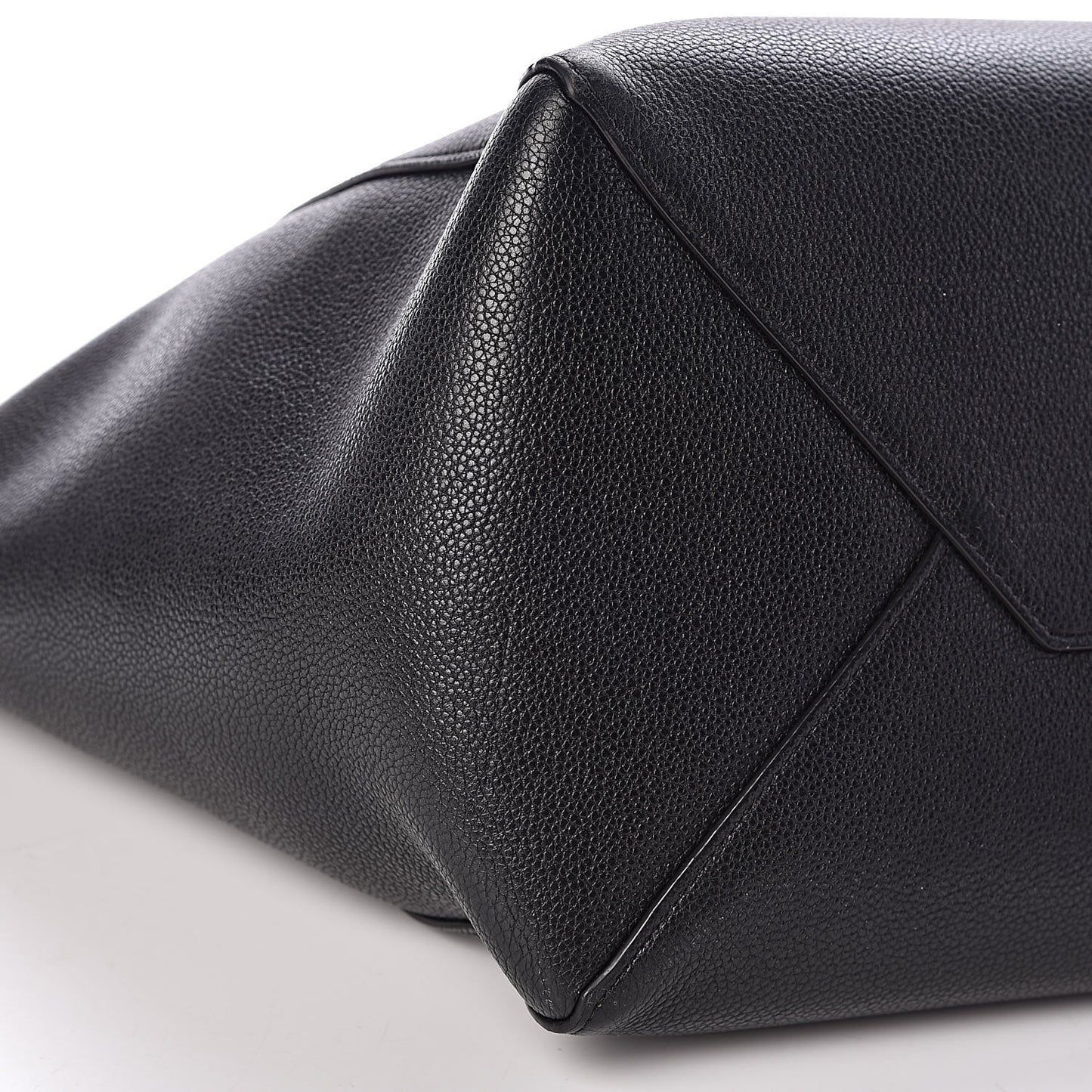Soft Grained Calfskin Small Belt Cabas Phantom Black