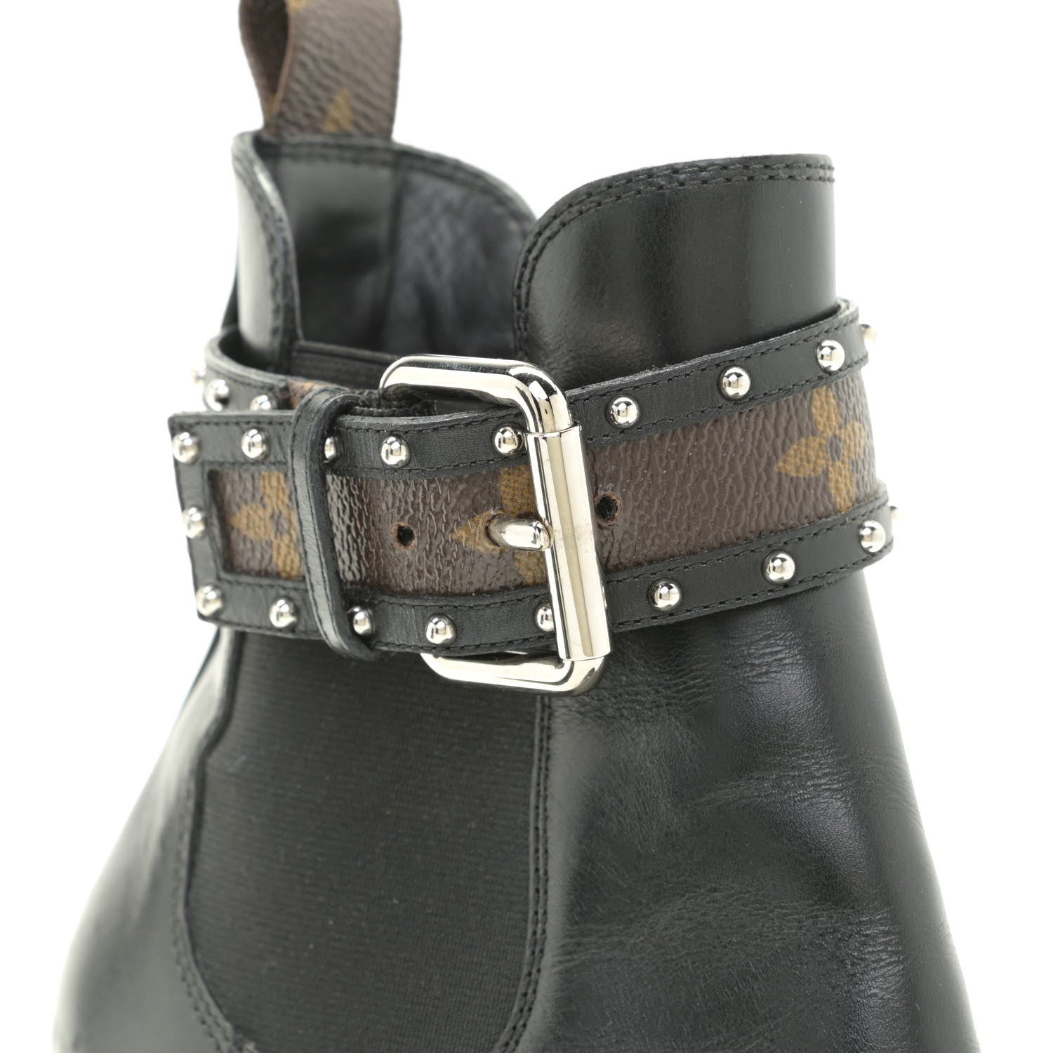 Louis Vuitton Calfskin Monogram Star Trail Chelsea Ankle Boots 38.5 Black 16 of 17