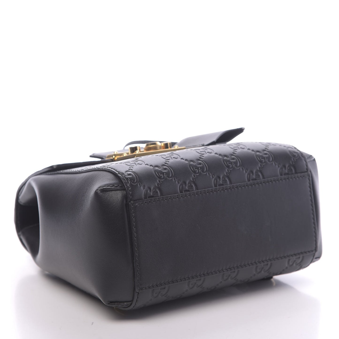 Guccissima Signature Padlock Backpack Black