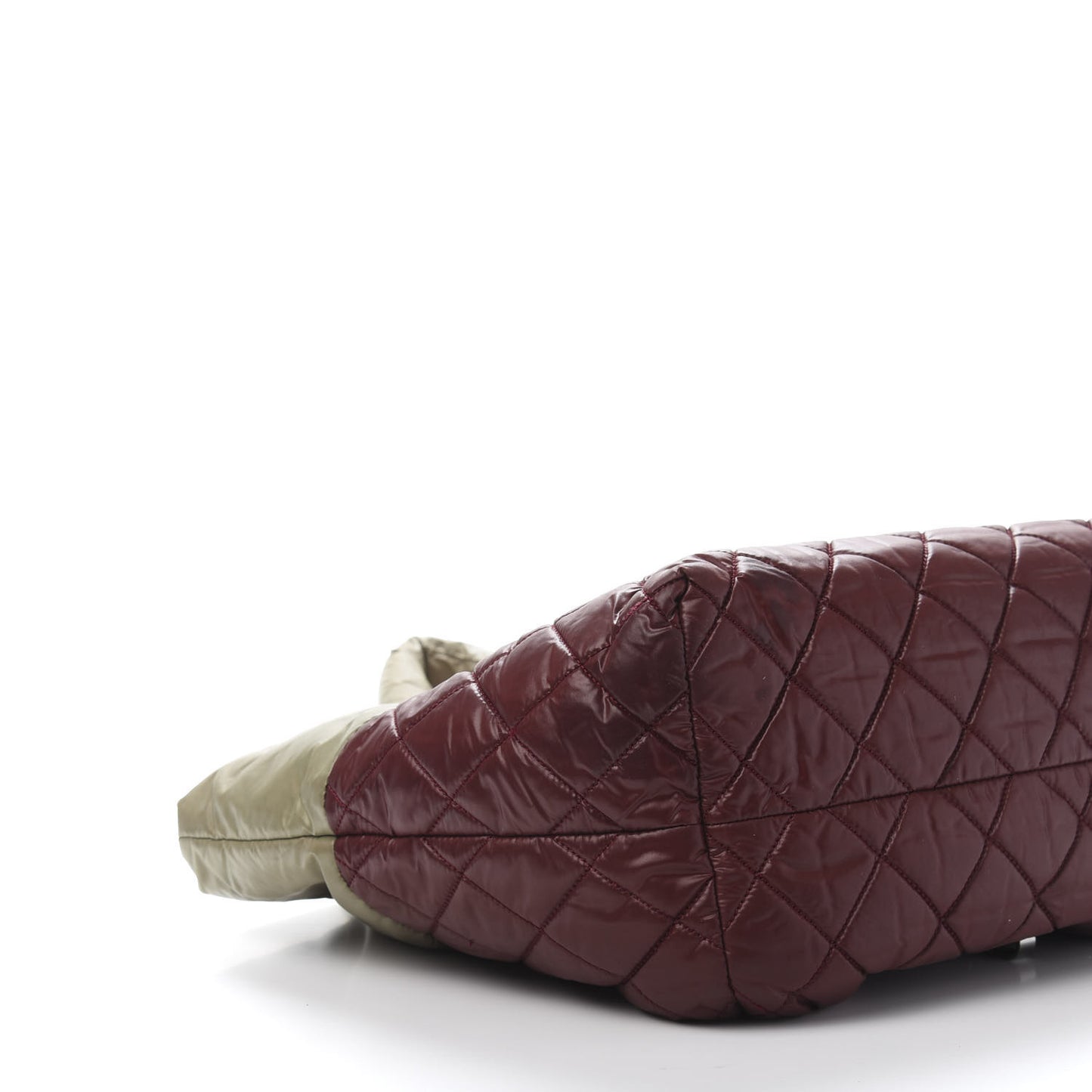 Nylon Quilted Small Coco Cocoon Reversible Tote Gray