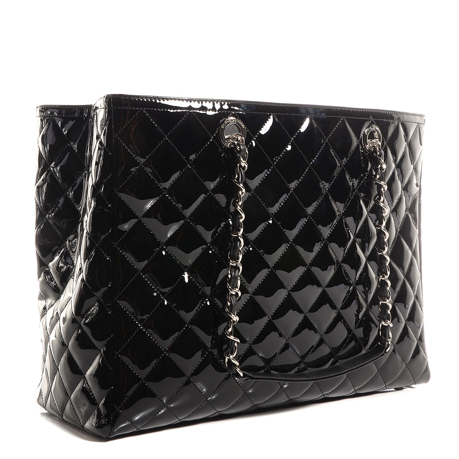 Chanel Patent Quilted Coco Shine Shopping Tote Black 3 of 8