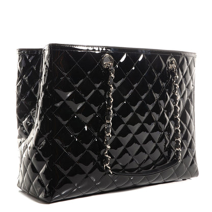 Chanel Patent Quilted Coco Shine Shopping Tote Black 3 of 8
