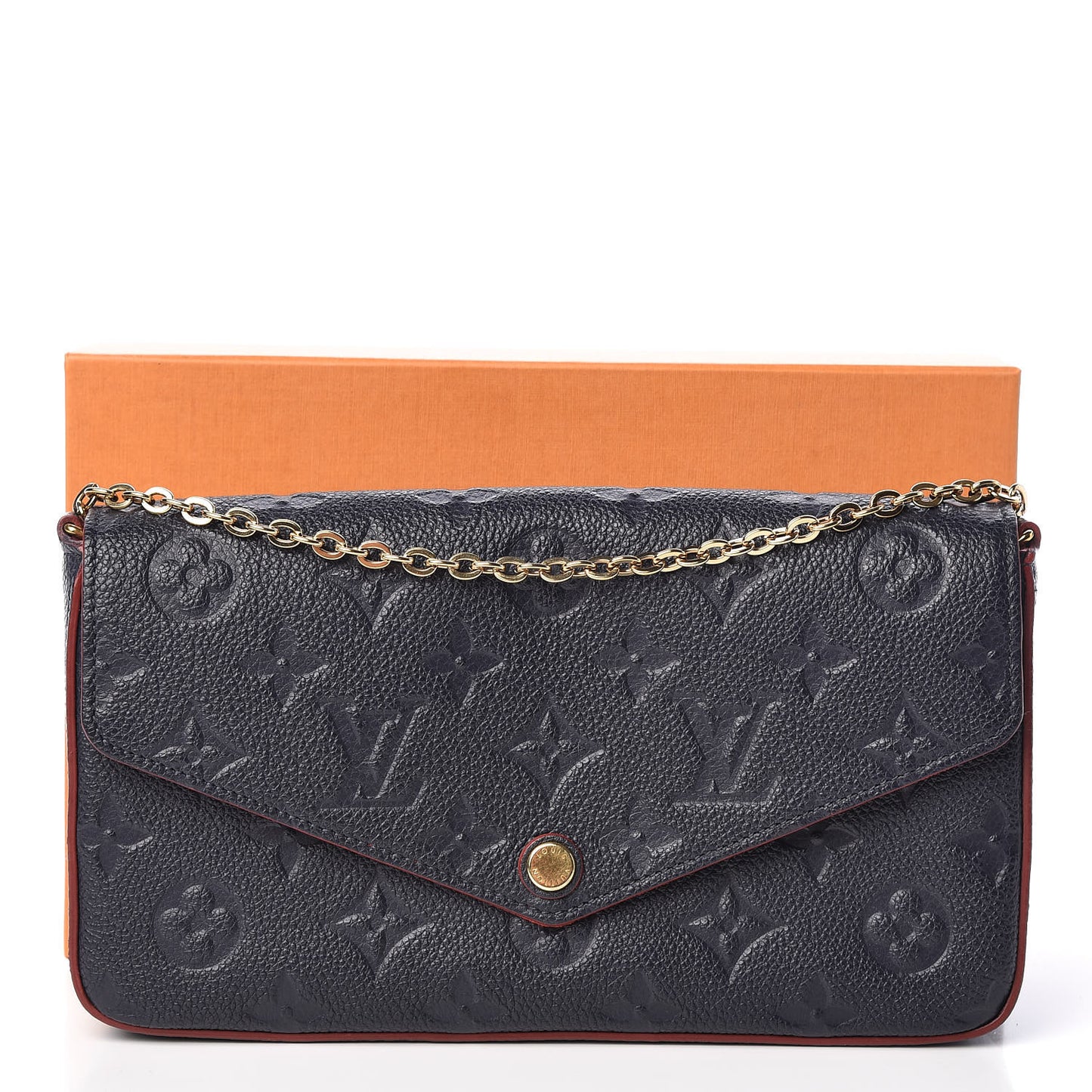 Empreinte Pochette Felicie Chain Wallet Marine Rouge