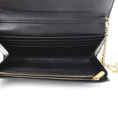 Christian Dior Calfskin Cannage Studded Wallet on Chain Black 5 of 11