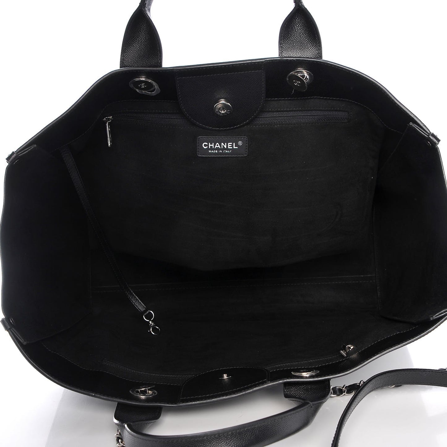 Caviar Extra Large Studded Deauville Tote Black