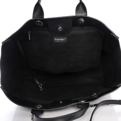 Chanel Caviar Extra Large Studded Deauville Tote Black 5 of 7